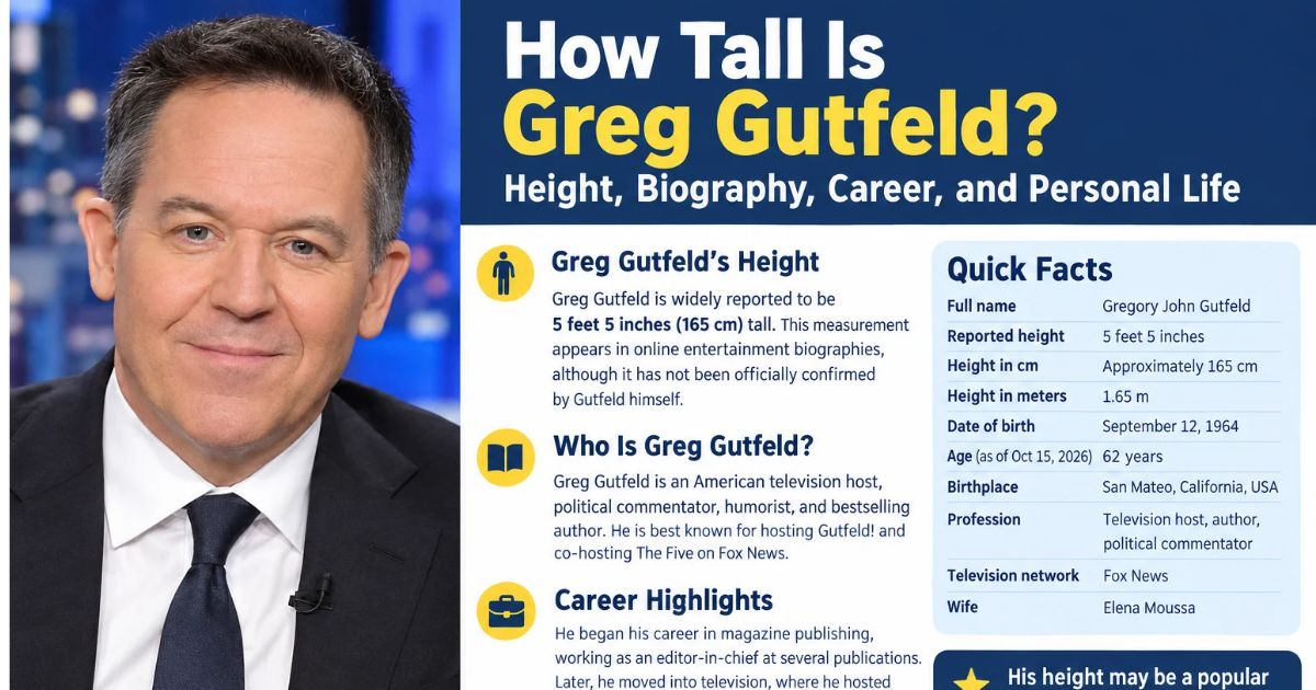 how tall is greg gutfeld